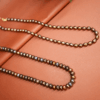 Lustrous Chocolate Brown Oval Pearl Necklace | Authentic Moti Mala