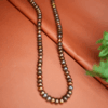 Lustrous Chocolate Brown Oval Pearl Necklace | Authentic Moti Mala